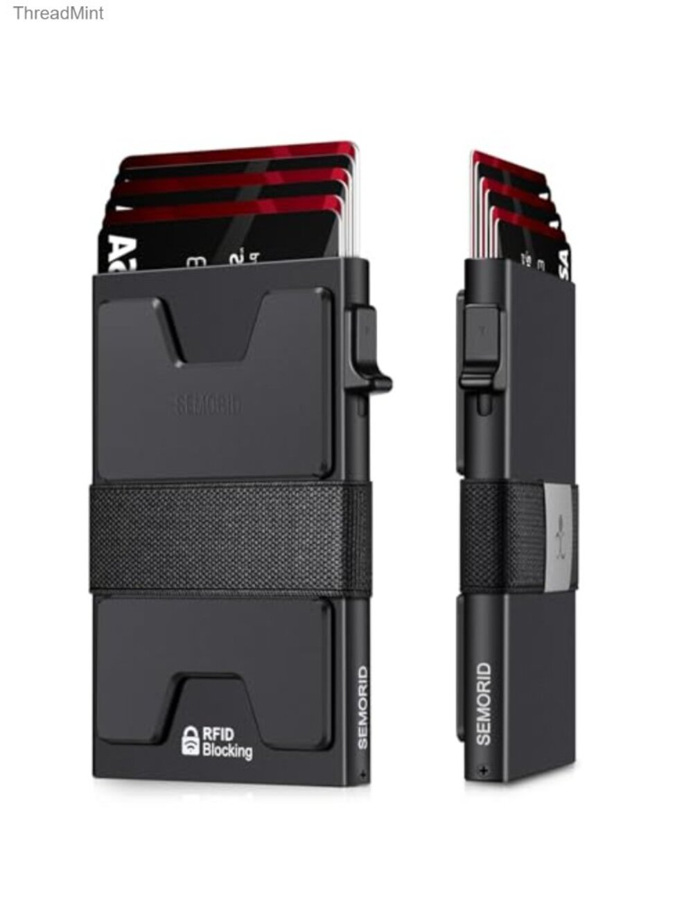 SEMORID RFID Blocking Slim Card Holder Wallet Aluminum Mens Minimalist